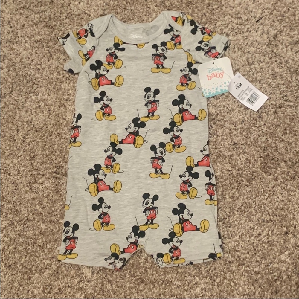 5/$45 NWT Disney Baby Size 18 Monthes Mickey Mouse Onesie